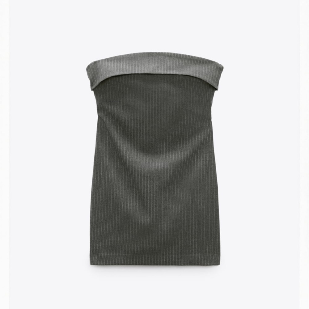 Bandeau pinstripe dress